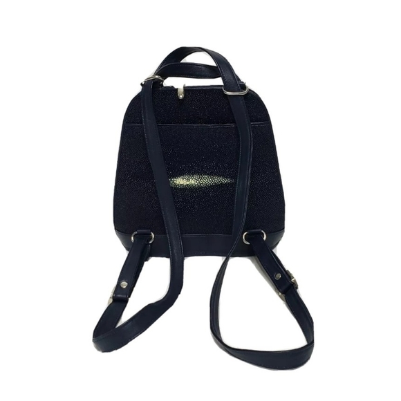 VTG Sea Star Stingray Skin Leather Backpack Bag